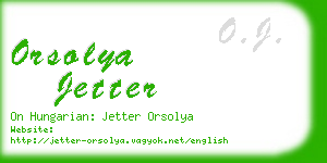 orsolya jetter business card